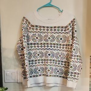 Lands' End Multicolor Winter Sweater